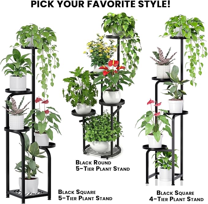 TOSKING 5 Tier Tall Plant Stand Indoor Outdoor, Heavy Duty Corner Plant Stand - Image 9