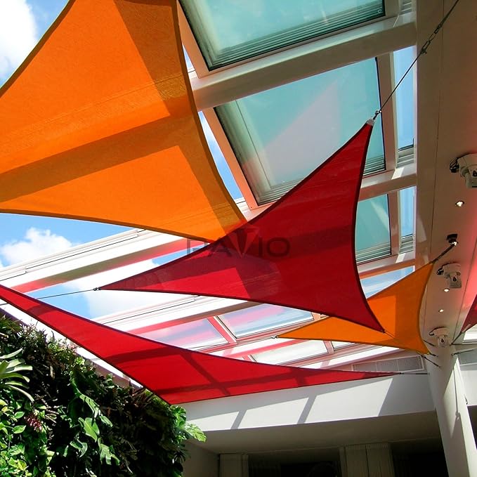 Patio Paradise 2' x 2' x 2' Sun Shade Sail Triangle Canopy Shade Cloth Fabric - Image 5