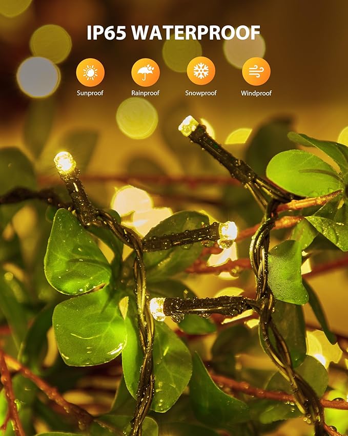 Brightown Solar String Light for Outside, 50Ft 120 LED Solar Lights Outdoor - Image 4