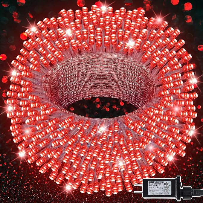 LJLNION 300 LED Valentines Lights, Extra Long 98.5FT Christmas String Lights by LJLNION