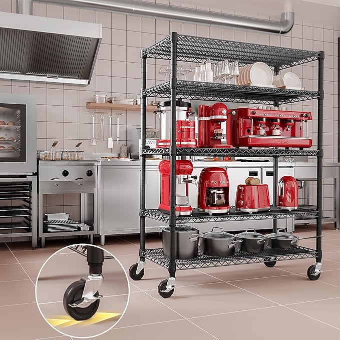 IZEUK Garage Shelving Wide Storage Shelves 5 Tier Metal Shelves 4000 LBS Heavy - Image 7