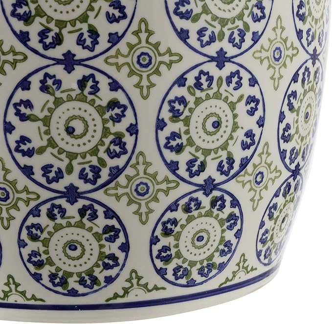 JONATHAN Y TBL1025A Lula 17.25" Suzani Ceramic Indoor/Outdoor Garden Stool - Image 8