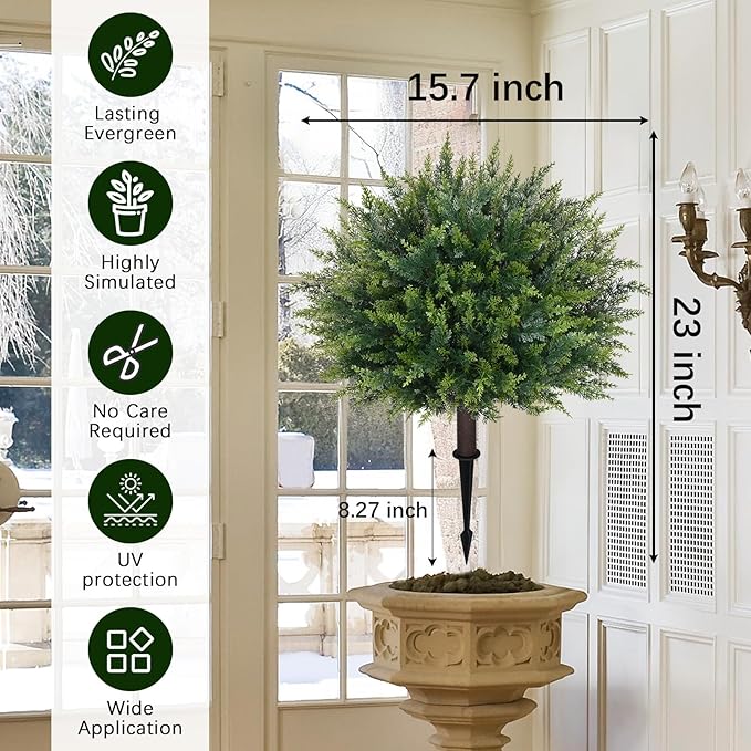 Waipfaru Artificial Plants Outdoor, UV-Resistant Fake Plants Fake Bushes - Image 2