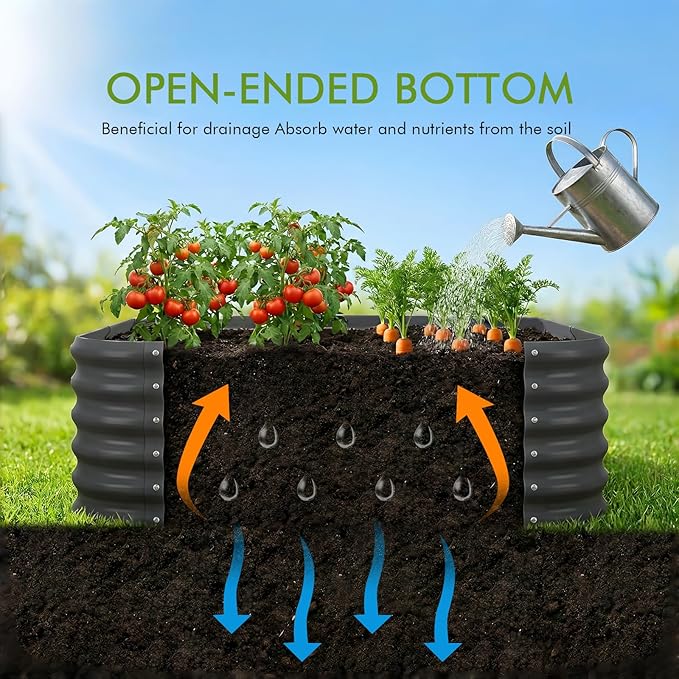 2-Pack 4x1.5ft Galvanized Raised Garden Bed, Outdoor Planter Bed, Metal Planter - Image 4