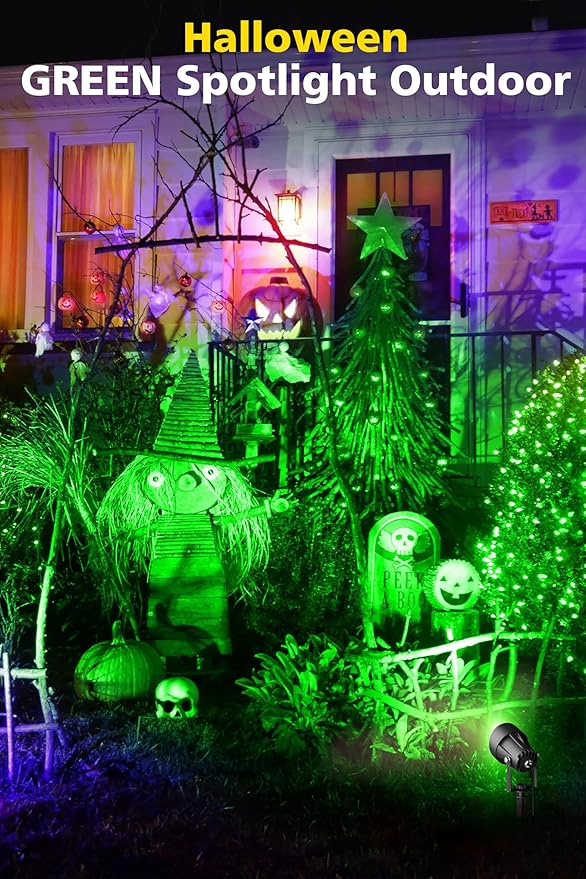 T-SUN Green Spotlight Outdoor, Waterproof LED Landscape Lighting - Image 8