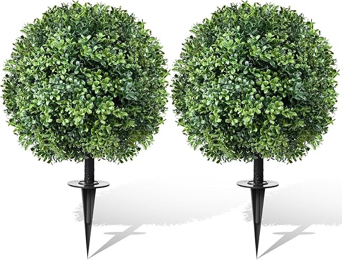 Artificial Topiary Bushes for Outdoors by FAJUNZH