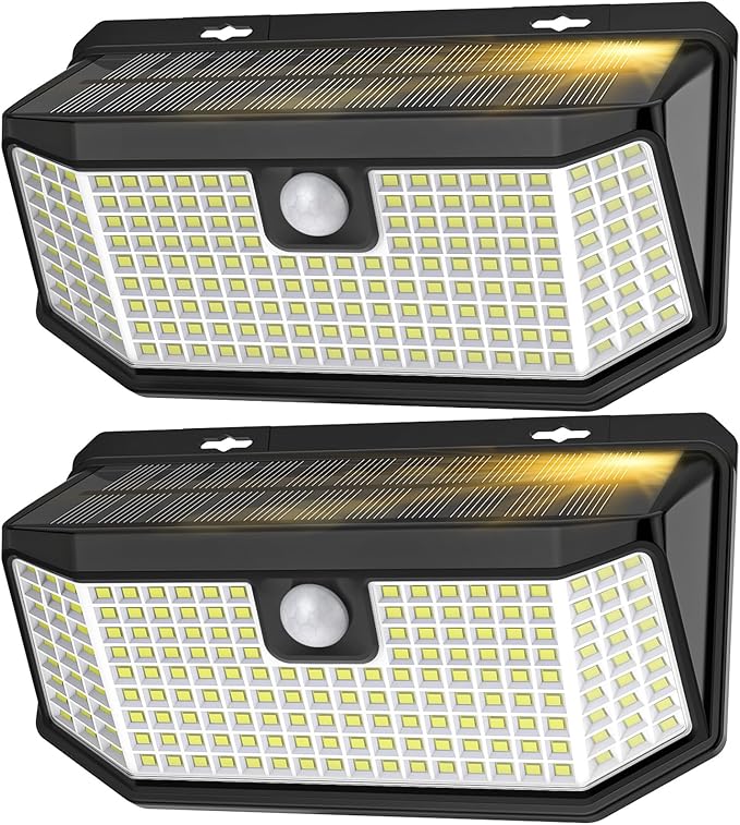 Aootek Solar Lights Outdoor 182 LEDs 2500Lm Solar Motion Sensor Lights IP65 by Lightupeveryconer