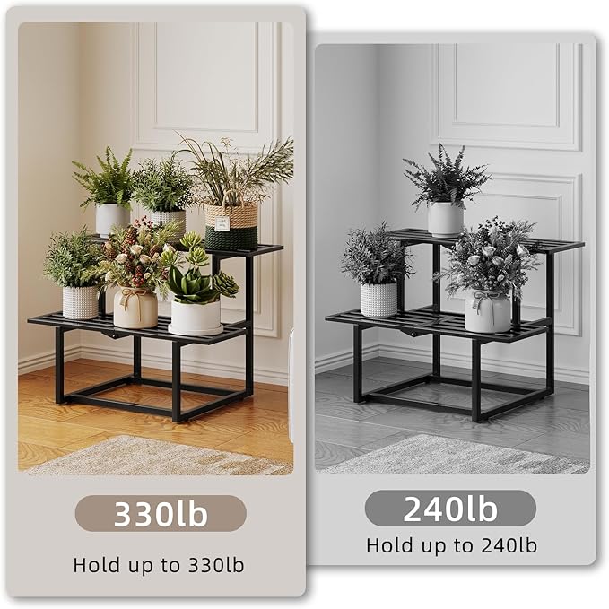 Metal Plant Stand, Foldable Heavy Duty Indoor, Window Iron Plant Shelf - Image 7