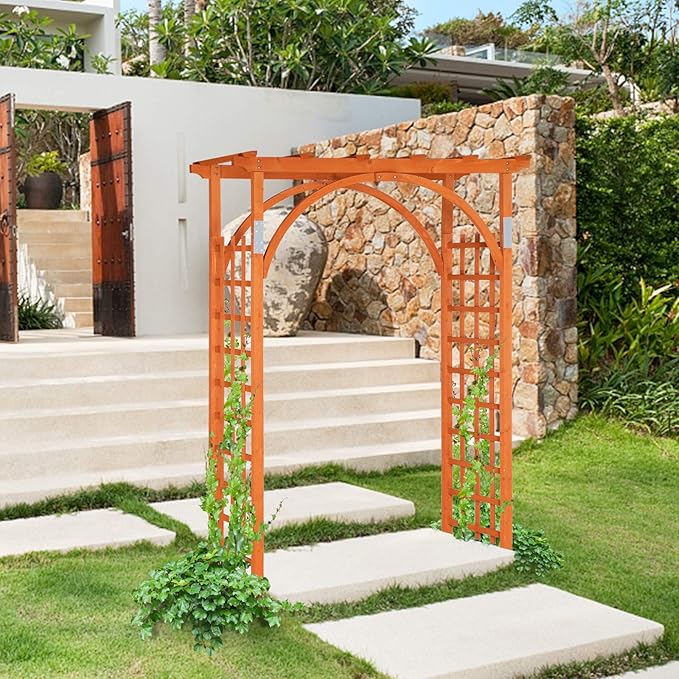 VINGLI 85in Wooden Arbor, Wedding Arch - Image 6