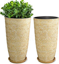 QCQHDU Set of 2 9 Gallon Tall Large planters by QCQHDU