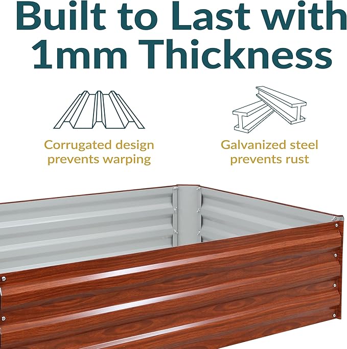Sunnydaze 11.75" H Raised Metal Garden Bed - Image 2