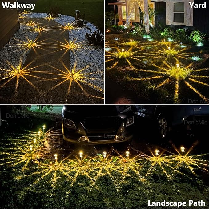 DenicMic Solar Lights Outdoor 15 Pack Waterproof 3000K Warm White LED Stainless - Image 4