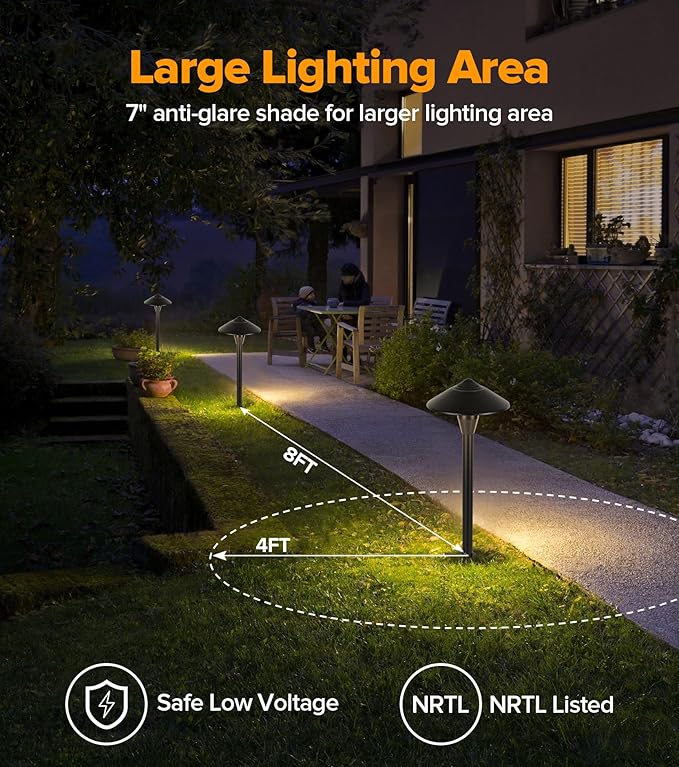 LUTEC 12V Low Voltage Pathway Lights, Die-cast Aluminum Pathway Lights - Image 4