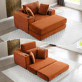 HANXIN 62" Chaise Lounge Chair Indoor, Oversized Corduroy Boneless Convertible by HANXIN