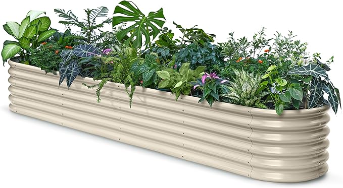 Galvanized Raised Garden Bed 8x4x1.5 ft, Modular Raised Flower Bed - Image 9