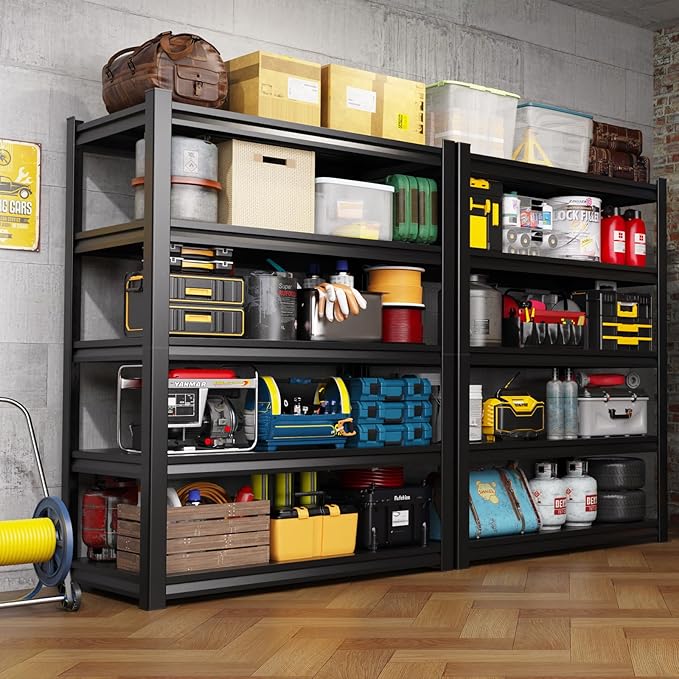 Garage Shelving-2050 lbs 5 Tier Storage Shelves, Adjustable Heavy Duty Metal - Image 2