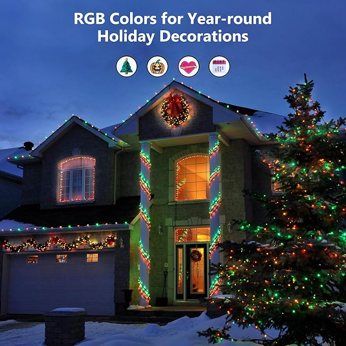 Brizled Color Changing RGB Christmas Lights, 66ft 200 LED Easter String Lights - Image 4