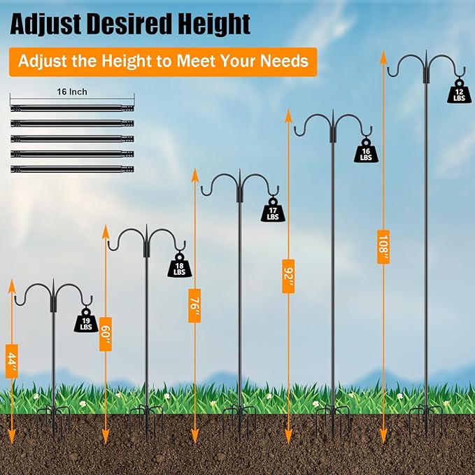 FEED GARDEN Adjustable Double Shepherds Hook - Image 3