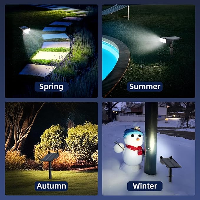 Solar Spotlights Outdoor Waterproof Landscape Path Lights Solar Dusk to Dawn - Image 3