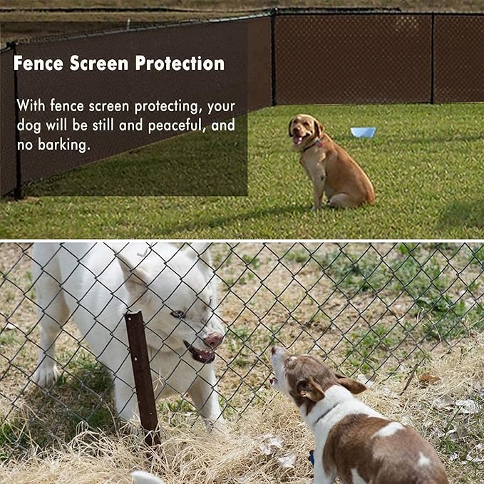 UPGRADE Privacy Fence Screen 6'x38' Brown Outdoor 90% Visibility Blockage 170 - Image 6