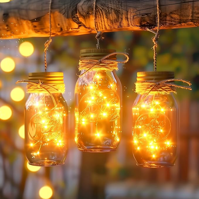 Minetom Fairy Lights Plug in, 33Ft 100 LEDs Waterproof Silver Wire Firefly - Image 6
