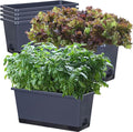 Window Box Planter 6 Pcs, 17 Inches Rectangle Flower Pots by Oliz