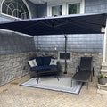 PURPLE LEAF 8 Feet Square Cantilever Umbrella Patio Umbrella by PURPLELEAF