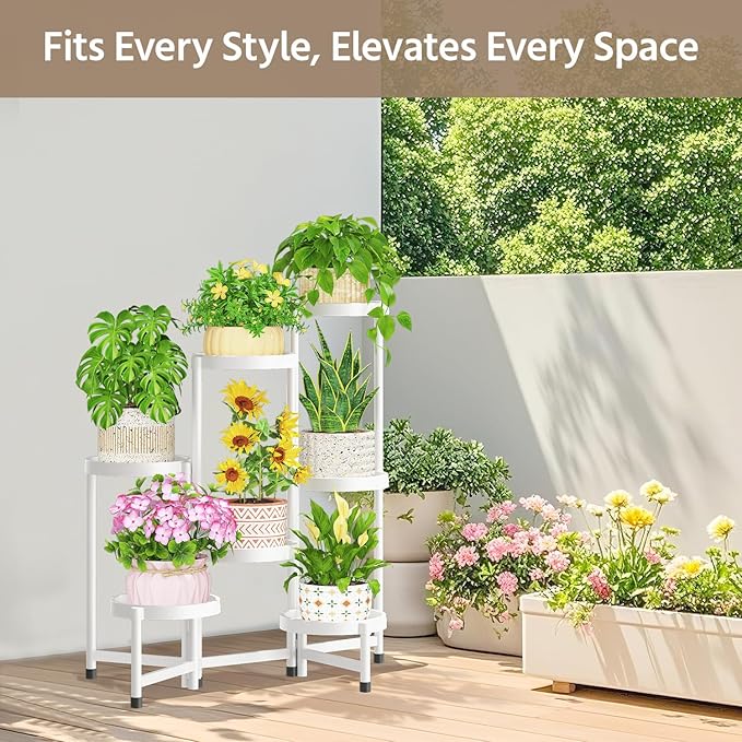 LASZOLA 7 Tiered Folding Plant Stand Indoor - Image 2