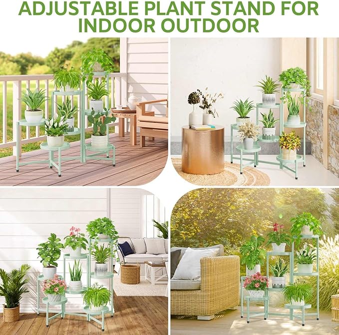 iDavosic.ly 7 Tier Large Plant Stand Indoor, 10 Inch Wide Tall Corner Metal - Image 2