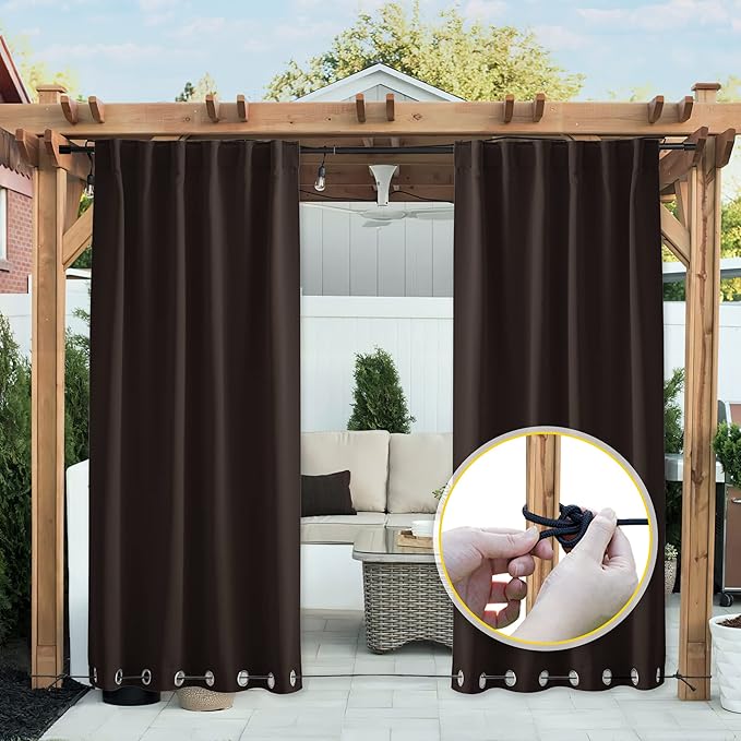 NICETOWN 2 Panels Weighted Blackout Curtains by NICETOWN