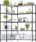 IZEUK Linked Storage Racks, DIY Adjustable Heavy Duty Metal Shelving Unit by IZEUK
