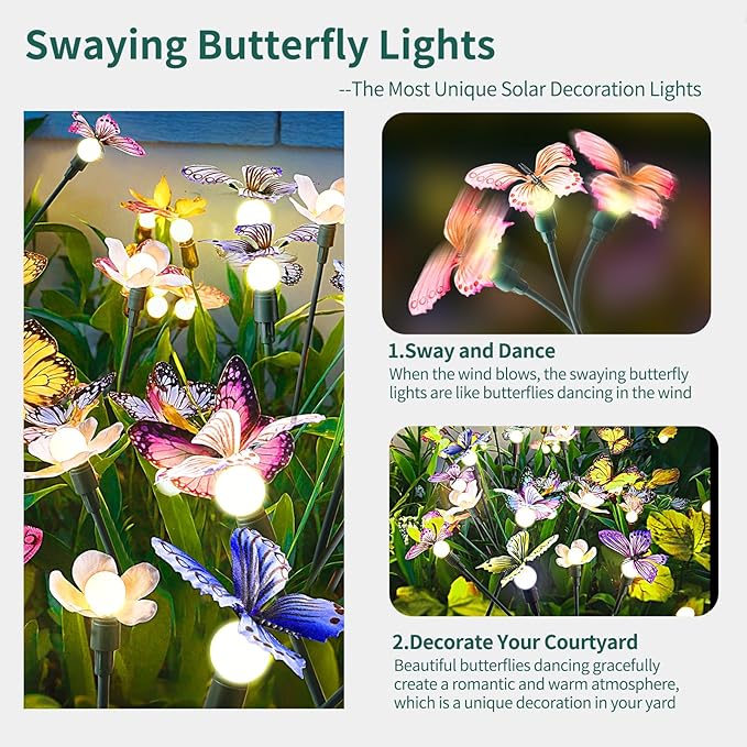 Solar Garden Lights, Outdoor Solar Powered Decor - Image 3