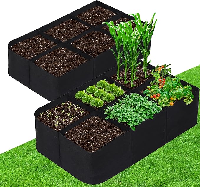 CJGQ Fabric Raised Garden Bed 4x2x1ft Garden Grow Bed Bags by CJGQ