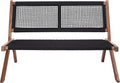 SAFAVIEH Outdoor Collection Kobina Natural Acacia Wood/Black Rope Foldable Bench by SAFAVIEH