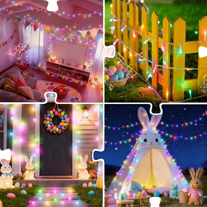 LJLNION 300 LED Easter String Lights, Extra Long 98.5FT Fairy Lights Outdoor - Image 2