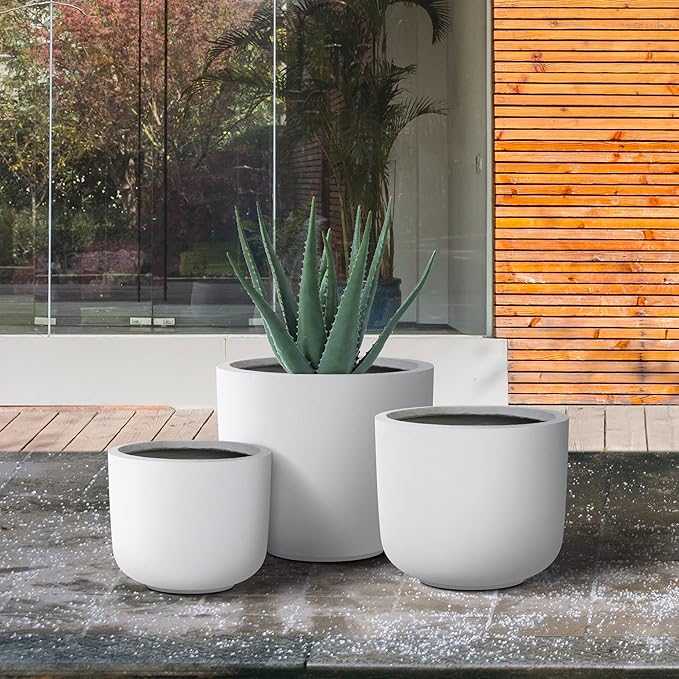 Kante 13", Outdoor Indoor Modern Planter Pots, Lightweight, Weather Resistant - Image 3