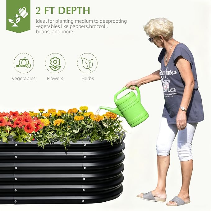 Galvanized Raised Garden Bed, Outdoor Planter Bed, Metal Planter Box - Image 3