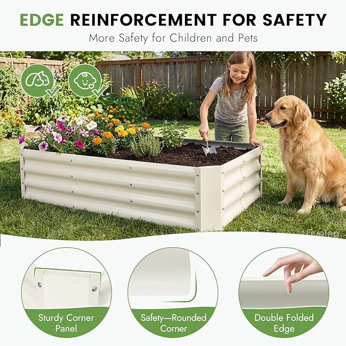 INNO STAGE 2Pcs Galvanized Raised Garden Bed Kit, Rust-Resistant & Easy Assembly - Image 7