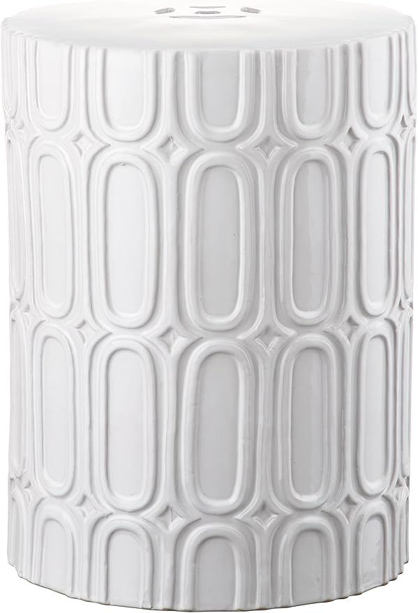 Safavieh Castle Gardens Collection Melody Antique White Glazed Ceramic Garden by SAFAVIEH