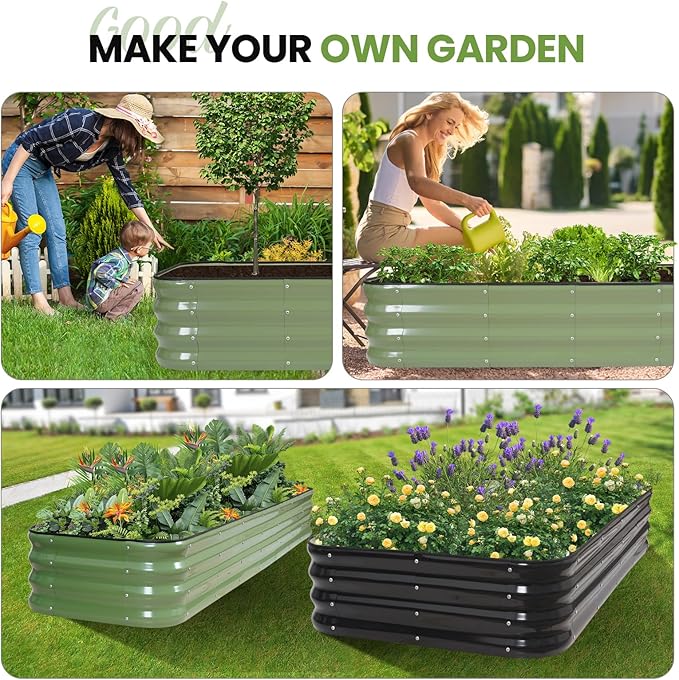 5-in-1 Adjustable Raised Garden Bed Kit | Galvanized Planter Boxes - Image 9