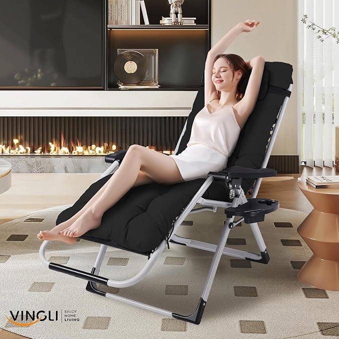 VINGLI Padded Zero Gravity Chair, Lounge Chair - Image 2