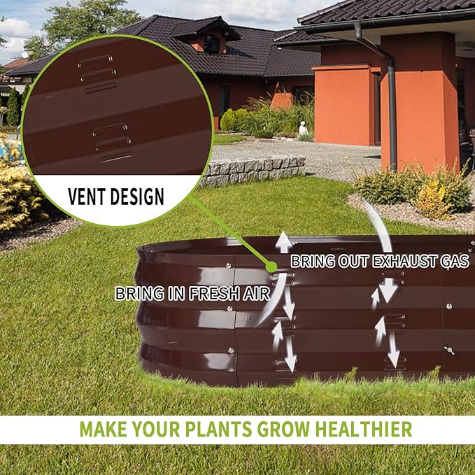 GADI 67-Inch Raised Garden Bed, Metal Planter Box - Image 6