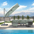 PURPLE LEAF Patio Umbrella 9' X 9' Rectangle Cantilever Umbrella Large Aluminum by Unknown