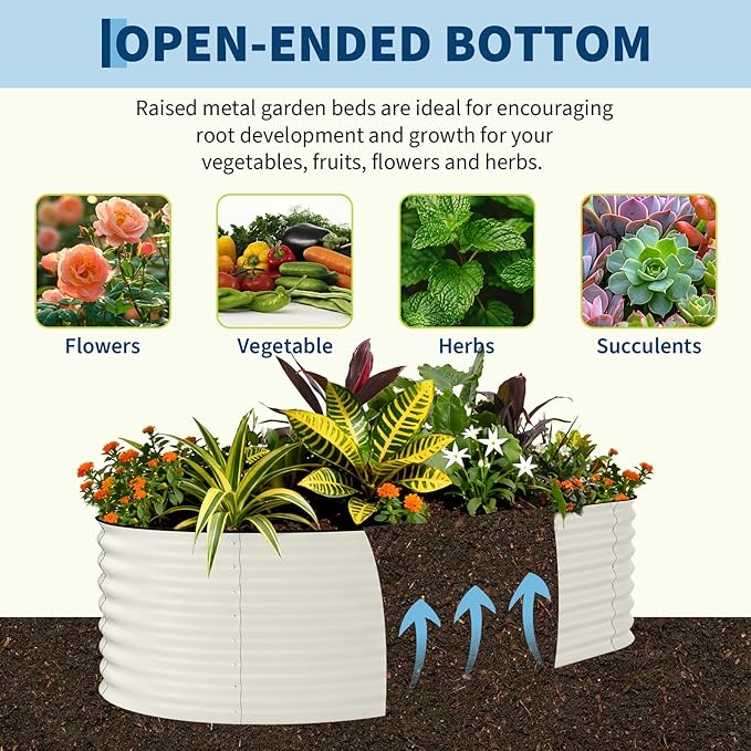 Garvee 2 Pack Galvanized Raised Garden Beds - Image 5