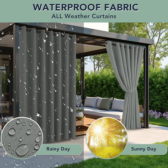 Patio Curtains Outdoor Waterproof - Image 2