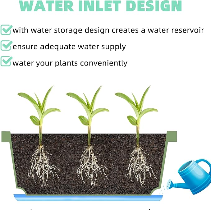 Window Box Planter, 7 Pack Plastic Vegetable Flower Planters Boxes 17 Inches - Image 5