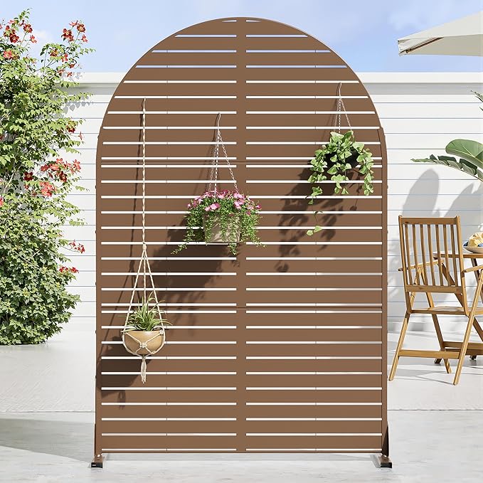 Casaphoria 72" H x 47" W Arched Metal Privacy Screen by Casaphoria