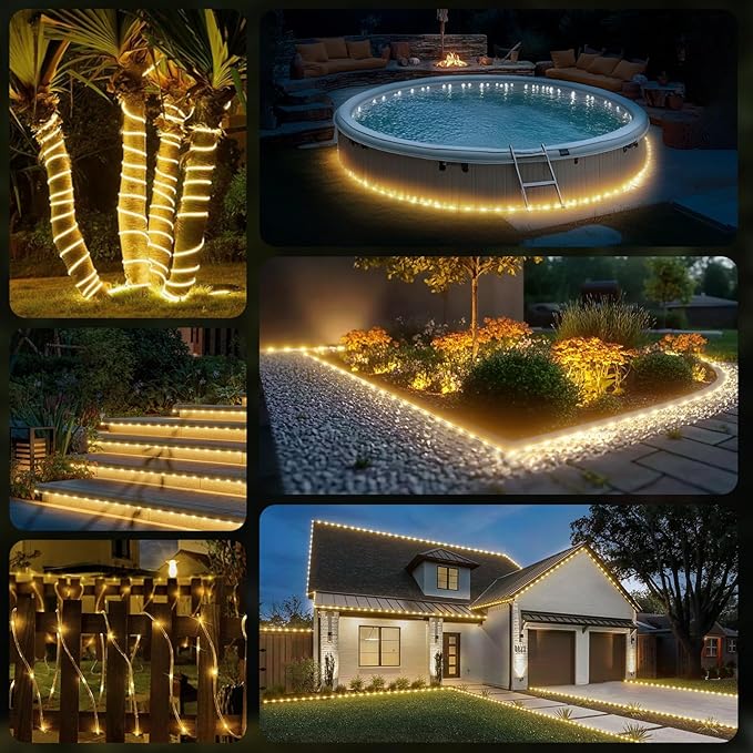 50FT 360 LED Waterproof Rope Lights Outside - Image 7