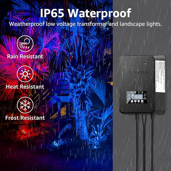 SUNVIE 12 Pack RGBW Color Changing Landscape Lights - Image 5