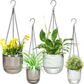 Maxcheck 4 Pcs Self Watering Hanging Planters Indoor Gift 6.5'' 4.5'' Hanging by Maxcheck